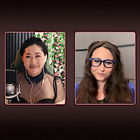 On the left, Mari Takahashi, and on the right, creator Sarah Lampert.