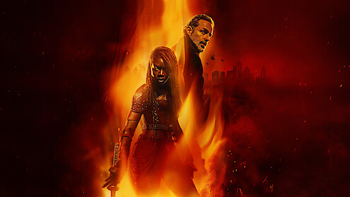 Danai Gurira as Michonne and Andrew Lincoln as Rick in 'The Walking Dead: The Ones Who Live'.