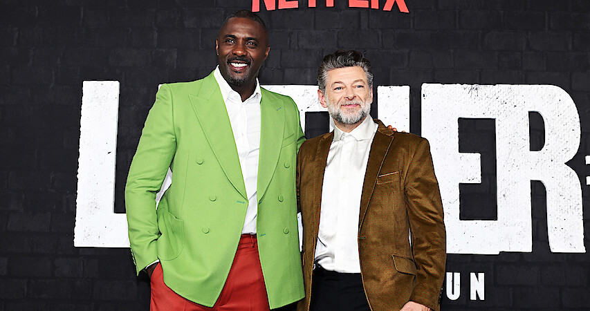 Idris Elba and Andy Serkis at the Luther: The Fallen Sun premiere in New York City.