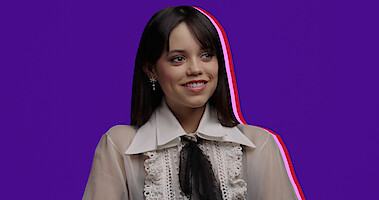 Jenna Ortega Purple Background