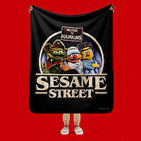 'Stranger Things' x 'Sesame Street' blanket