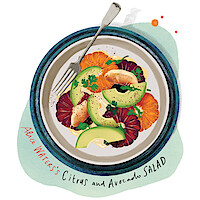 Illustration of Jamie Oliver, José Andrés, Thomas Keller, and Alice Waters.