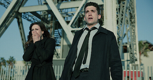 Natalia de Molina as Rocio Manchado and Jaime Lorente as Nestor