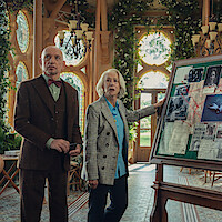 Sir Ben Kingsley, Helen Mirren, Pierce Brosnan in 'The Thursday Murder Club'