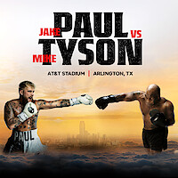 Jake Paul and Mike Tyson punching 
