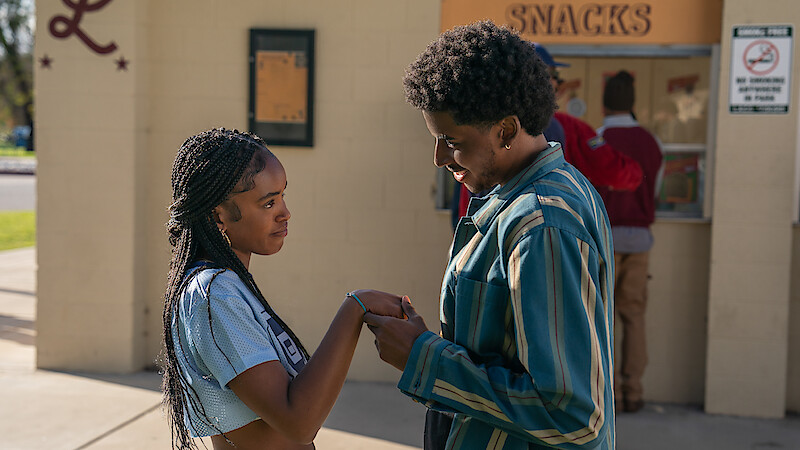Lovie Simone as Keisha Clark and Michael Cooper Jr. as Justin Edwards in 'Forever'