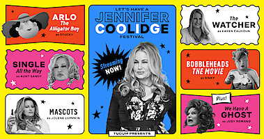 Jennifer Coolidge shown in her different film and TV roles