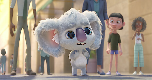 A close up of koala character Pretty Boy from 'Back to the Outback'