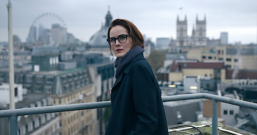 Kate Woodcroft in London in Anatomy of a Scandal