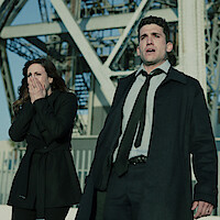 Natalia de Molina as Rocio Manchado and Jaime Lorente as Nestor