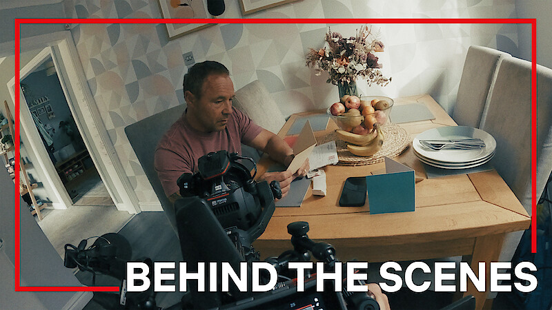 Stephen Graham as Eddie Miller, on the set of 'Adolescence'