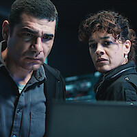 Rômulo Braga as Benício and Maeve Jinkings as Suellen in Season 2 of 'Criminal Code'