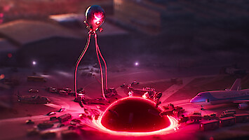 An miniature alien attacks a miniature airport in 'Love, Death, + Robots' Volume 4