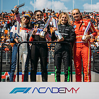 Nerea Martí, Abbi Pulling, Doriane Pin, and Maya Weug holding trophies.