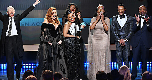 Abbott Elementary cast at the SAG Awards