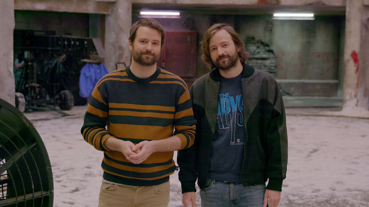 The Duffer Brothers on the set of 'Stranger Things' Season 4.