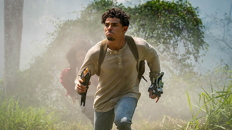 Noah (Anthony Ramos) in action in 'Transformers: Rise of the Beasts.'