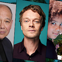 Headshots of Alfie Allen, David Yip, and Jordan Sunshine.