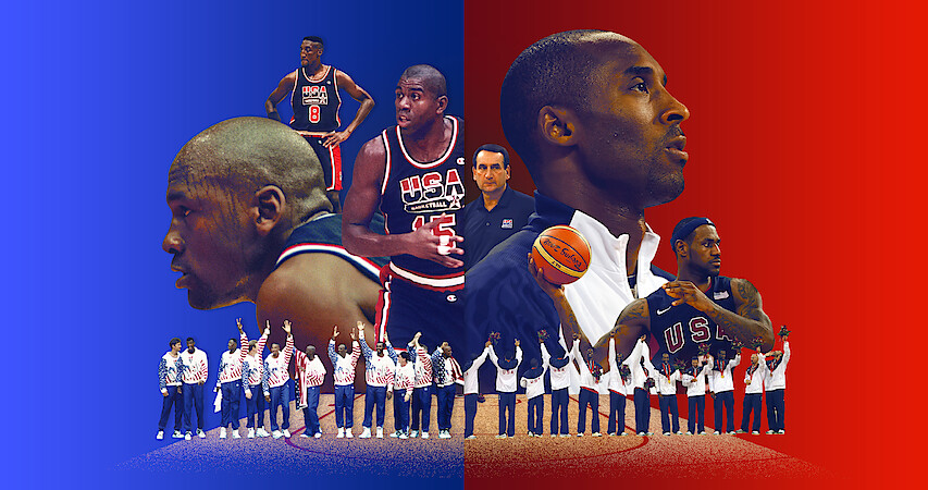 1992 THE DREAM Team USA Malone JORDAN Magic JOHNSON Ewing