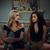 Brianne Howey as Georgia Miller, Antonia Gentry as Ginny Miller in 'Ginny & Georgia' Season 3