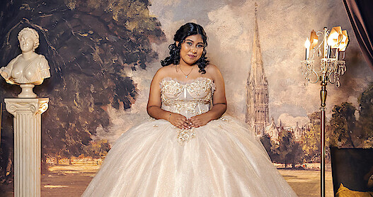 A ‘Bridgerton’ Superfan Receives a Regency-Inspired Quinceañera Dress 