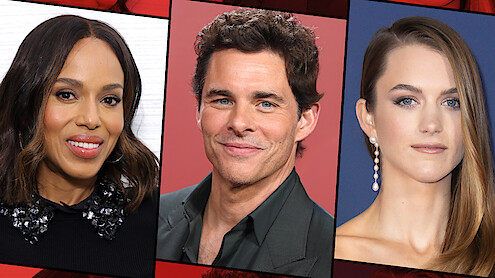 Three people posing for individual headshots on colored backgrounds; a woman with medium-length hair, a man in a dark shirt, and a woman with long hair and an earring. Images are divided by black lines, creating a collage effect.