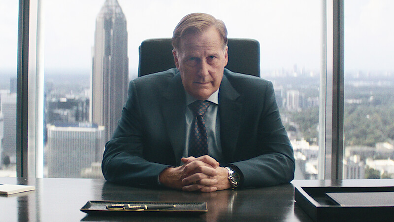 Jeff Daniels sits at a desk in 'A Man In Full'