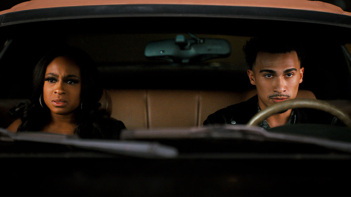 Taylor Polidore Williams as Kimmie and Xavier Smalls as Angel in 'Beauty in Black'.