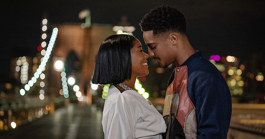 Gabrielle Union as Jenna and Keith Powers as Eric in 'The Perfect Find'.