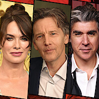 Headshots of Lena Headey, Andrew McCarthy, and James Lance.