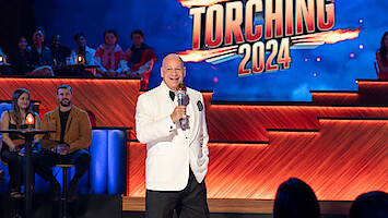 Jeff Ross on stage at The Bellwether in Los Angeles.