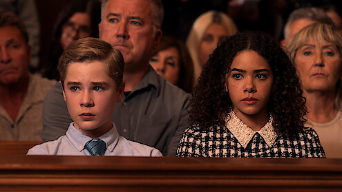 Diesel La Torraca as Austin Miller, Antonia Gentry as Ginny Miller in Season 3 of 'Ginny & Georgia.'