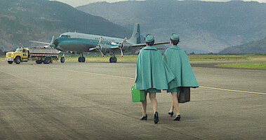 The flight crew walks towards Flight 601 in 'The Hijacking of Flight 601.'
