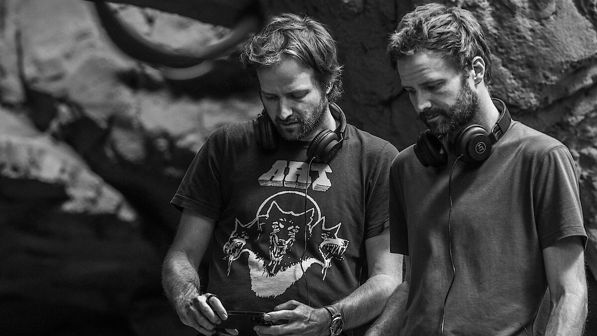 Matt Duffer and Ross Duffer behind the scenes of 'Stranger Things 5'