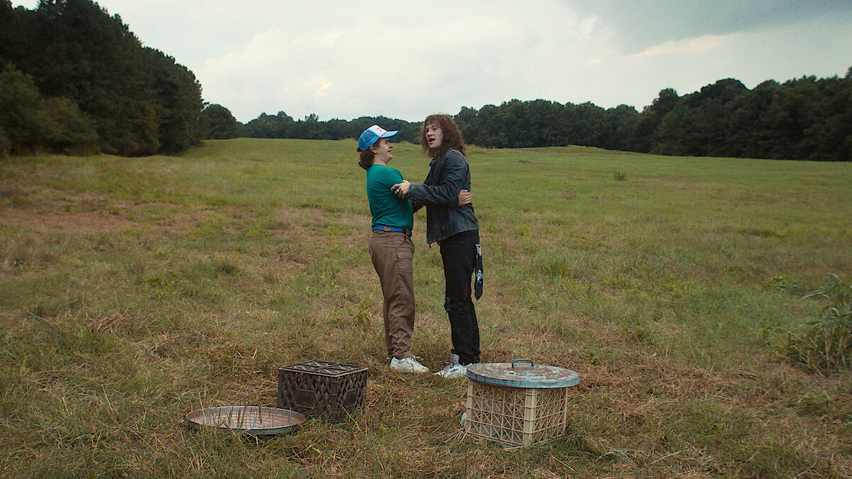 Eddie and Dustin's BFF moment holding each other in 'Stranger Things' Season 4.