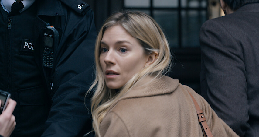 Sienna Miller plays Sophie Whitehouse in 'Anatomy of a Scandal'