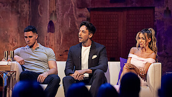 Freddie, Sam, and Catherine at the 'Love Is Blind: UK' Season 1 Reunion