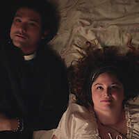 Will Sharpe and Megan Stalter in 'Too Much'