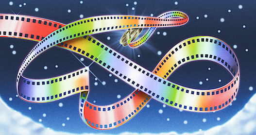 Multicolored film