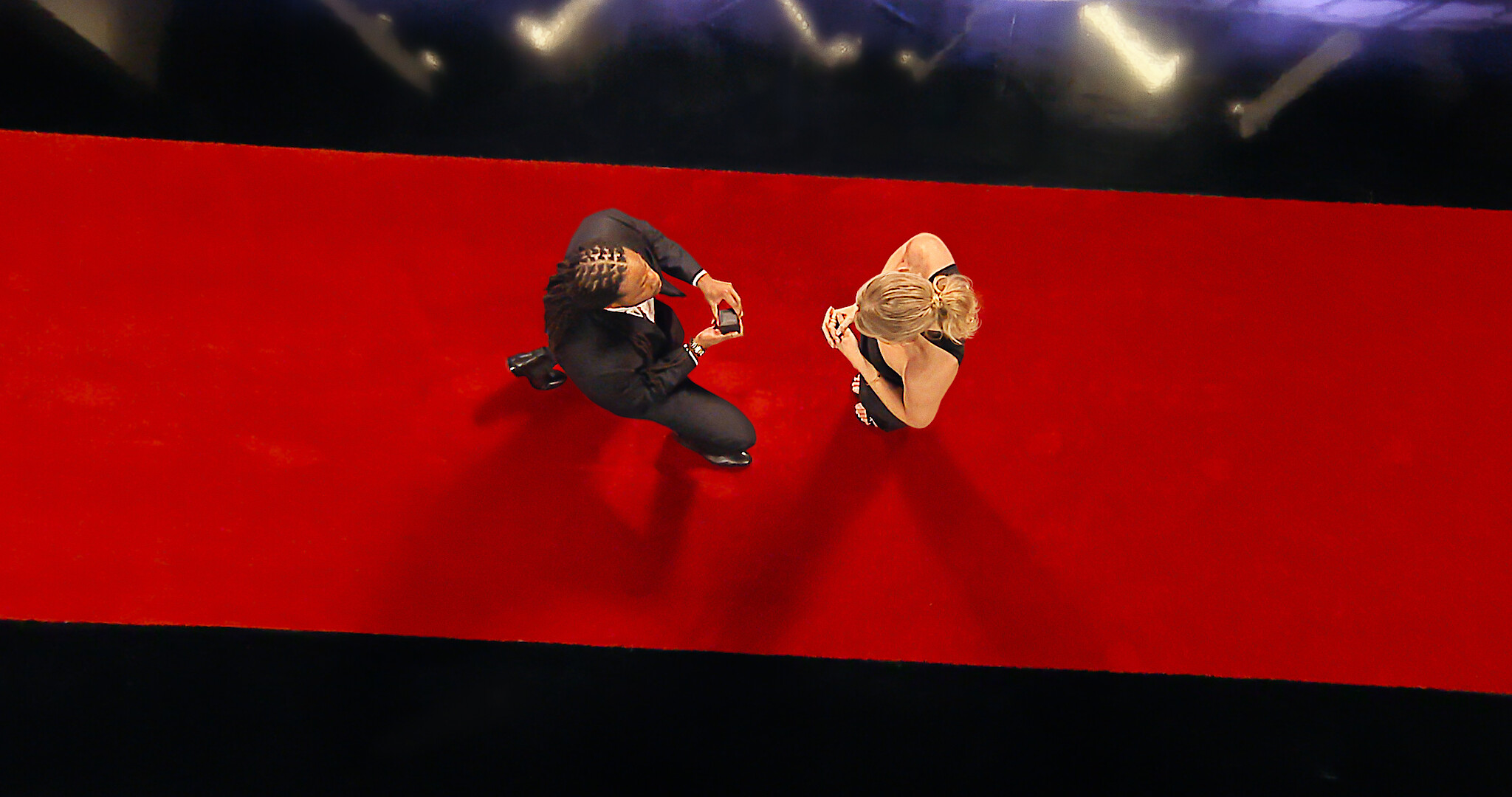 Love Is Blind - An overhead shot of a proposal