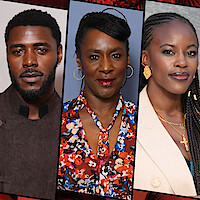 Three adults are shown in individual portrait photos, each facing the camera, with neutral backgrounds and formal clothing.