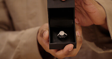 The Love Is Blind couples choose engagement rings.