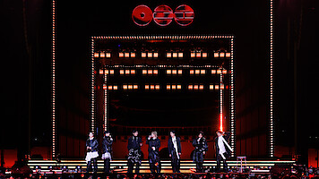 (L to R) SUGA, JIMIN, JIN, JUNG KOOK, V, J-HOPE, RM at BTS The Comeback Live | Arirang at Gwanghwamun Square on March 21st in Seoul, Korea / BIGHIT MUSIC AND NETFLIX © 2026