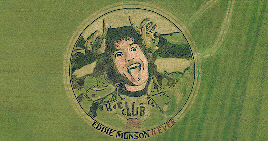 Feast Your Eyes on This ‘Stranger Things’ Field Art of Eddie Munson in Indiana