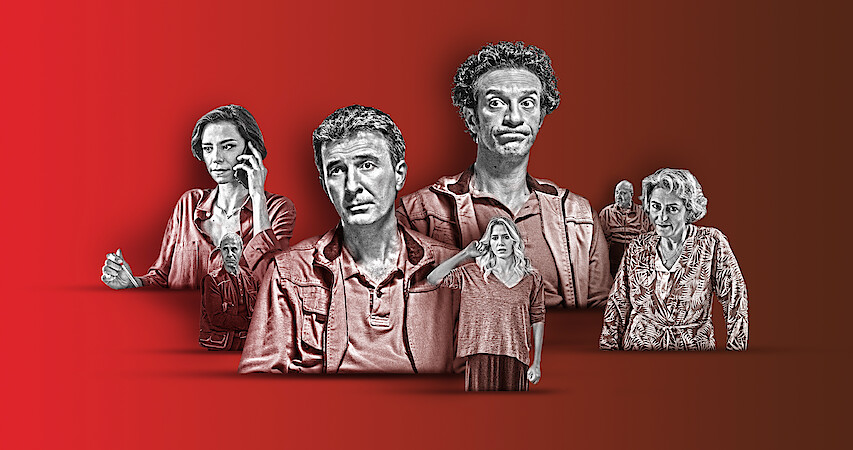 An illustration composite of the characters from Framed! A Sicilian Murder Mystery