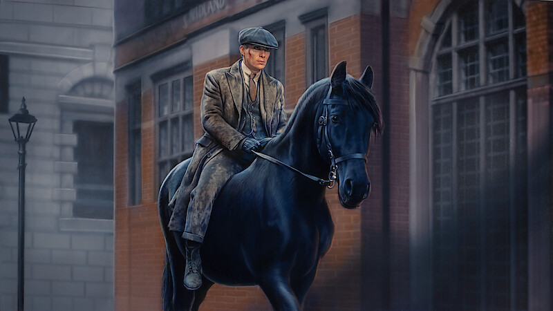Tommy Shelby on a horse
