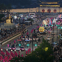 'Squid Game' Season 3 parade in Seoul, Korea.