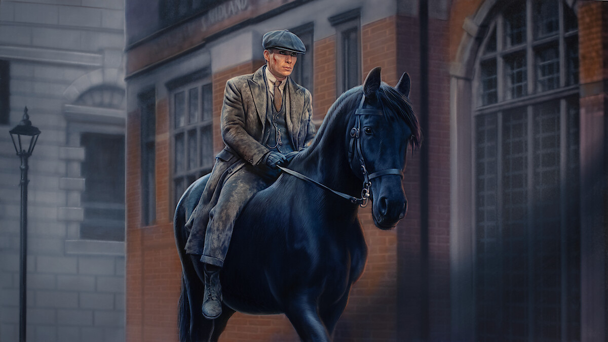 Tommy Shelby on a horse