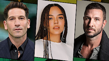 Jon Bernthal, Tessa Thompson, and Pablo Schreiber in His & Hers Cast Announcement.