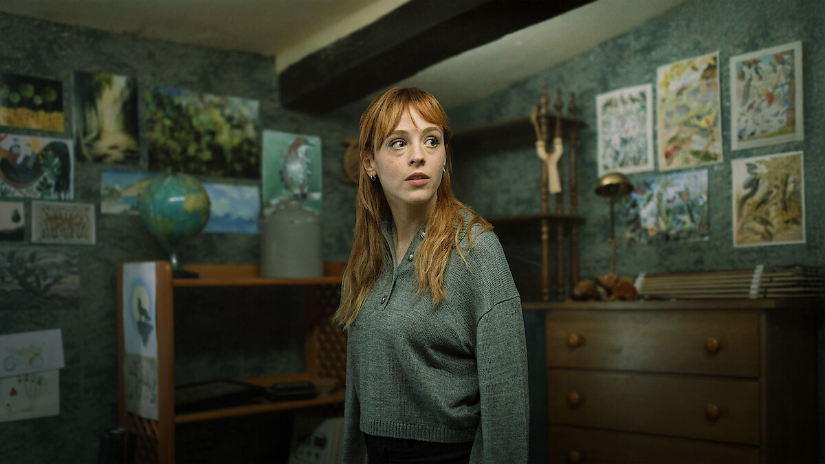 Catalina Sopelana as Clara takes in her heart donor's room in 'The Crystal Cuckoo.'